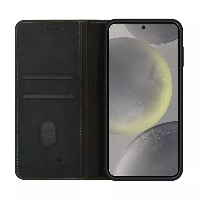 Evelatus Samsung Galaxy S25 Book Case zwart