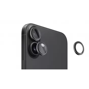 Evelatus Apple iPhone 16 / 16 Plus camera lens protector armor zwart