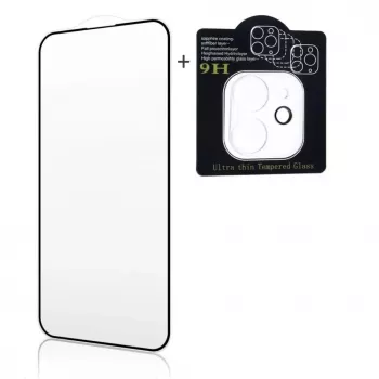 iLike Apple iPhone 16 Pro / 17 X2 Super Set 2.5D Edge Full Face gehard glas + cameraglas