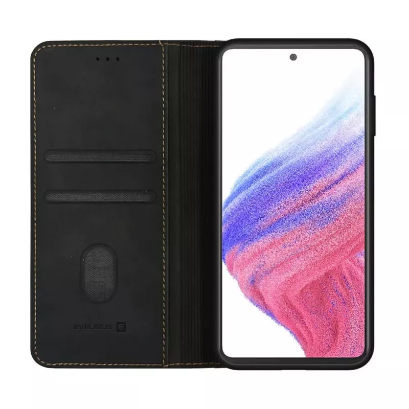 Evelatus Samsung Galaxy A53 Book Case Folio Zwart