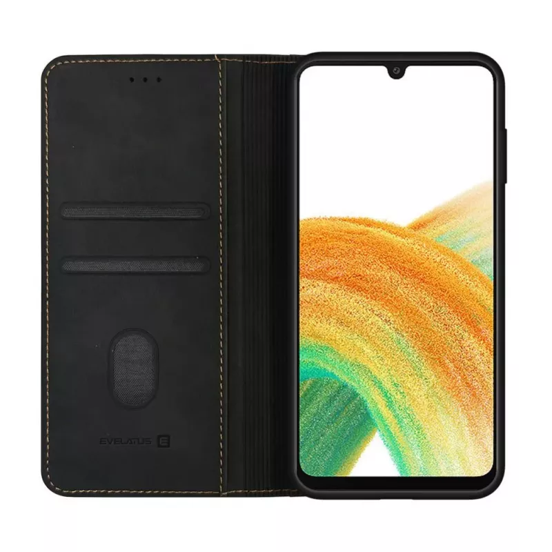 Evelatus Samsung Galaxy A33 Book Case Folio Zwart