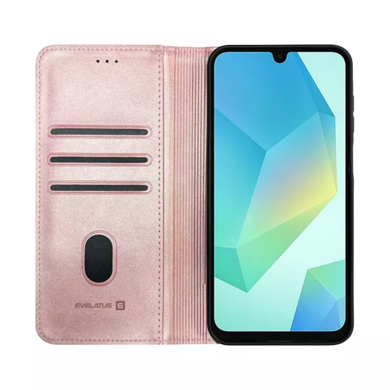 Evelatus Samsung Galaxy A56 Book Case Folio Slim Roze Zand