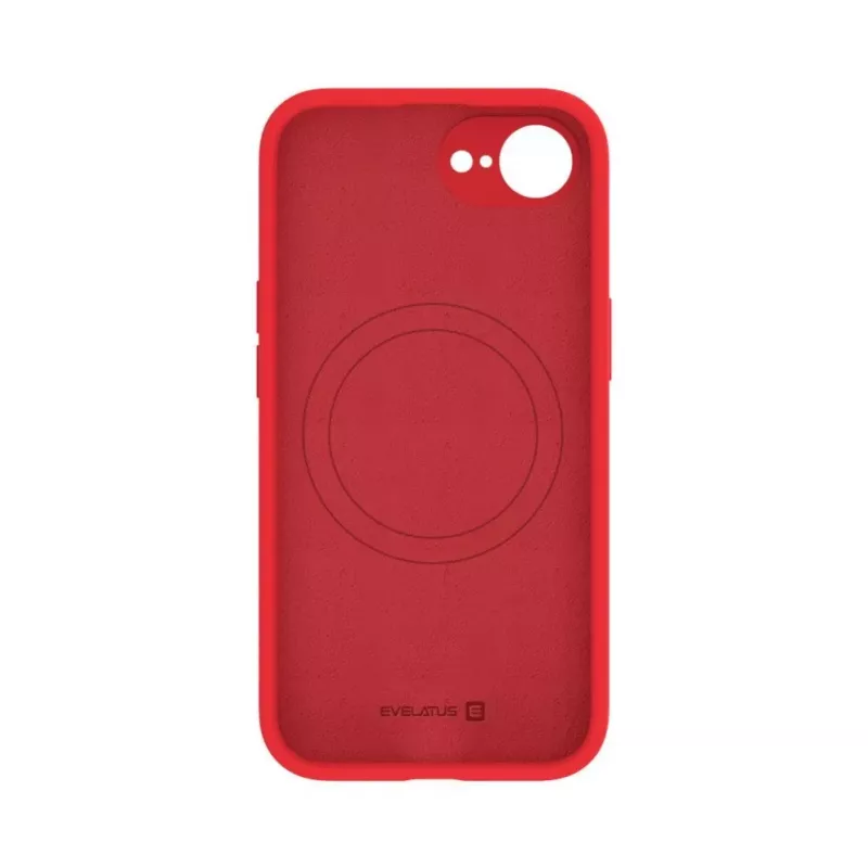 Evelatus Apple iPhone 16e / SE4 Premium Magsafe Soft Touch silicone hoesje rood