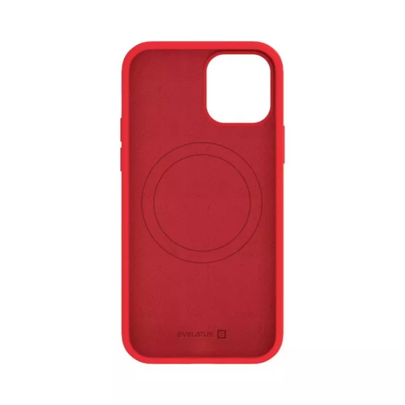 Evelatus Apple iPhone 12 / 12 Pro Premium MagSafe Soft Touch silicone hoesje rood