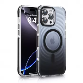 Evelatus Apple iPhone 16 EchoWave Clear MagSafe Zwart Achterkant