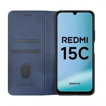 Evelatus Xiaomi Redmi 15C 4G/5G Book Case Folio donkerblauw