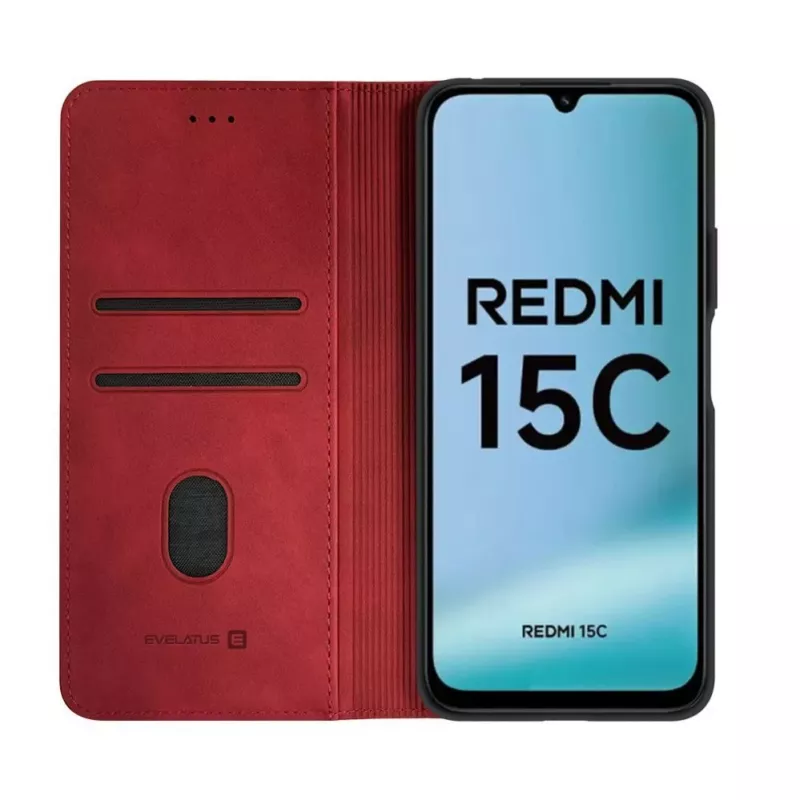 Evelatus Xiaomi Redmi 15C 4G/5G Book Case Folio rood