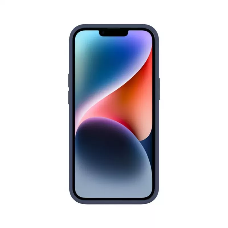 Evelatus Apple iPhone 14 / 13 Premium magnetische soft-touch siliconenhoes donkerblauw