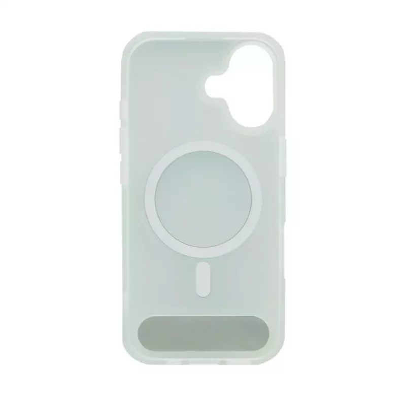 Evelatus Apple iPhone 17 Rubber Coated MagSafe With Stand Case Zilver