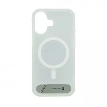 Evelatus Apple iPhone 17 Rubber Coated MagSafe With Stand Case Zilver