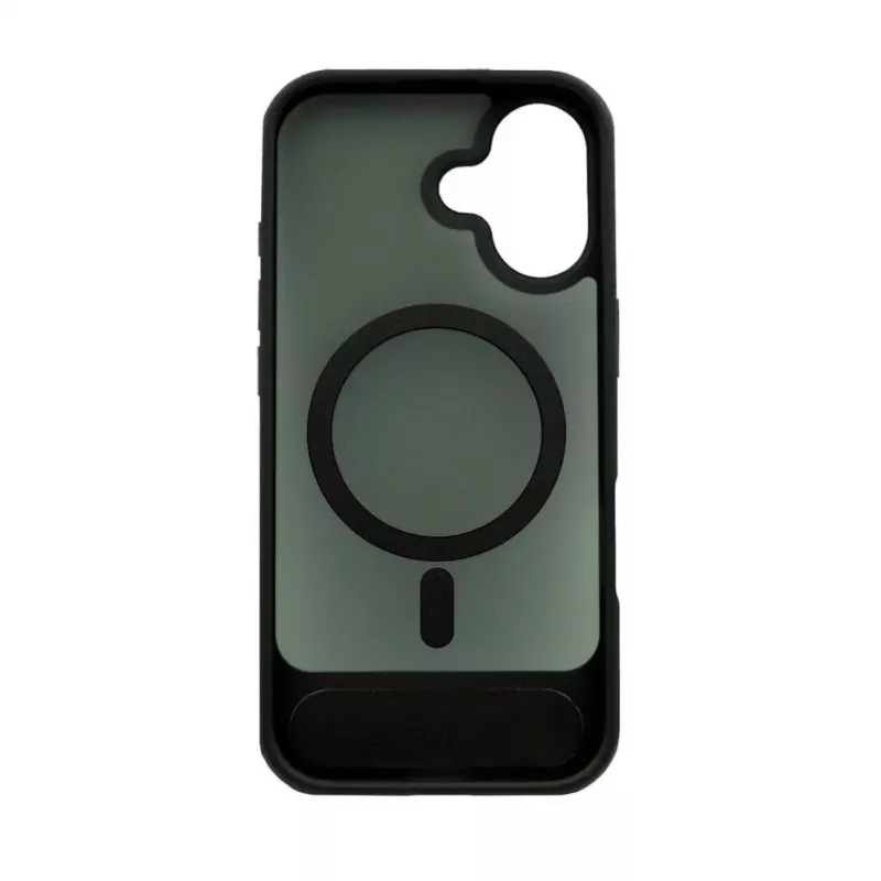 Evelatus Apple iPhone 17 Rubber Coated MagSafe With Stand Case Zwart