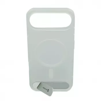 Evelatus Apple iPhone 17 Air Rubber Coated MagSafe With Stand Case Zilver