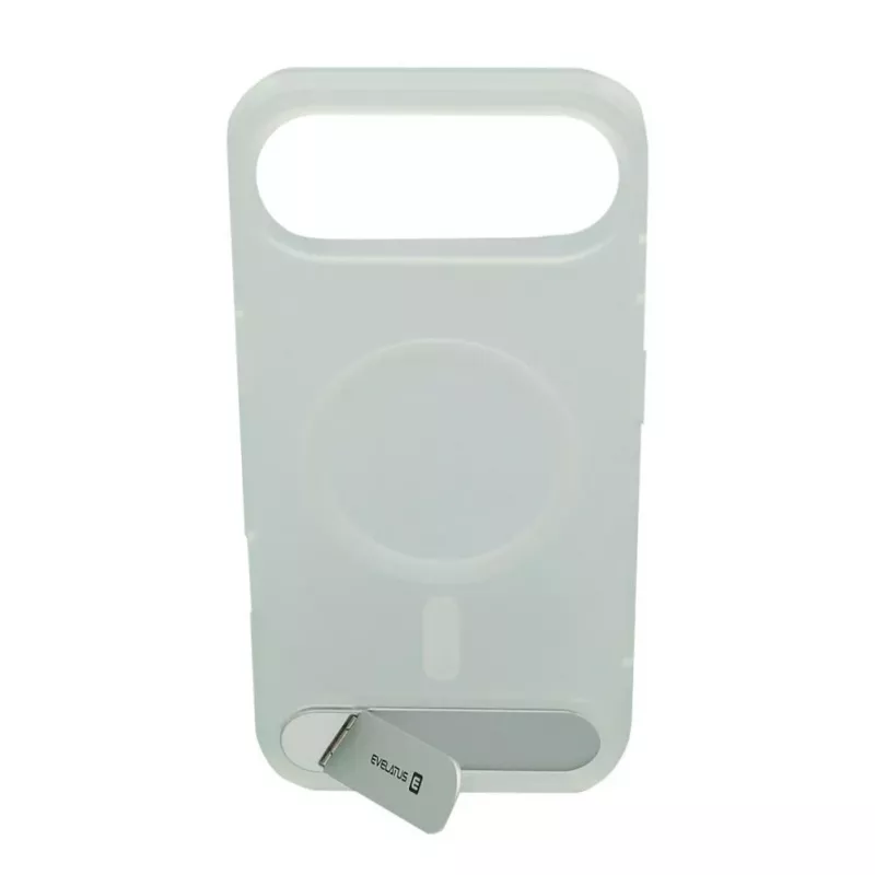 Evelatus Apple iPhone 17 Air Rubber Coated MagSafe With Stand Case Zilver