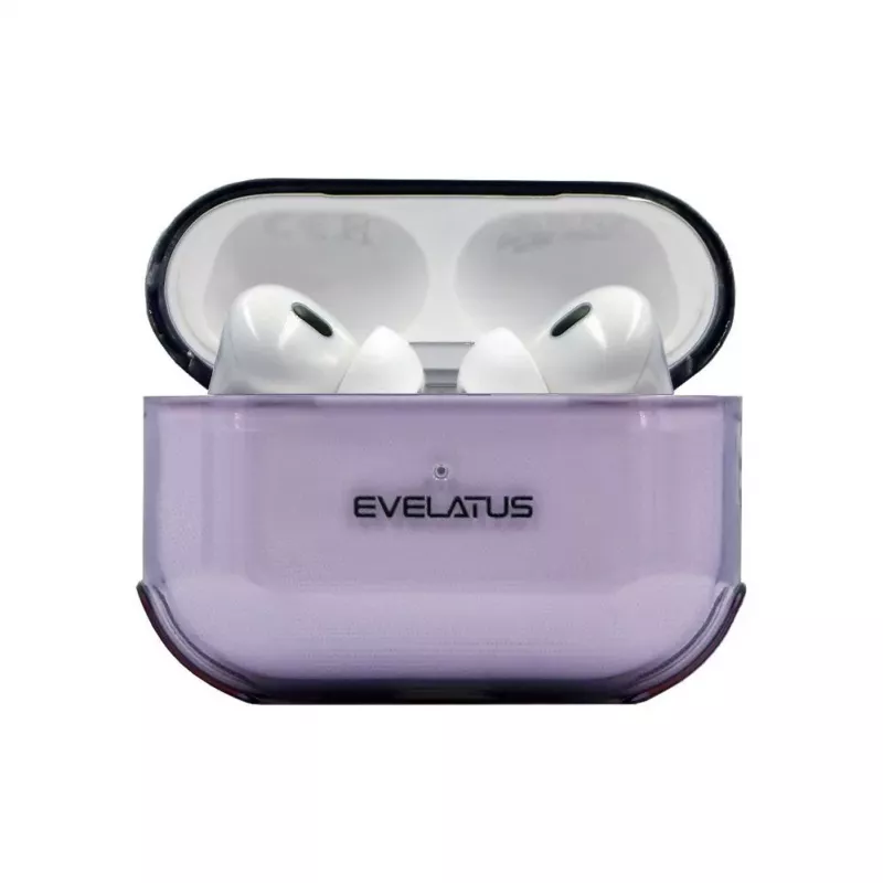 Evelatus Apple AirPods Pro TPU Protective Case transparant paars