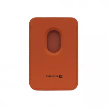 Evelatus Universele PU leren portemonnee met MagSafe oranje