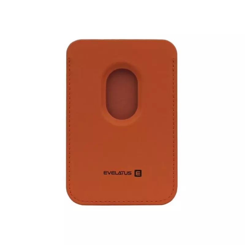 Evelatus Universele PU leren portemonnee met MagSafe oranje