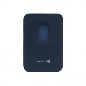 Evelatus Universele PU leren portemonnee met MagSafe donkerblauw