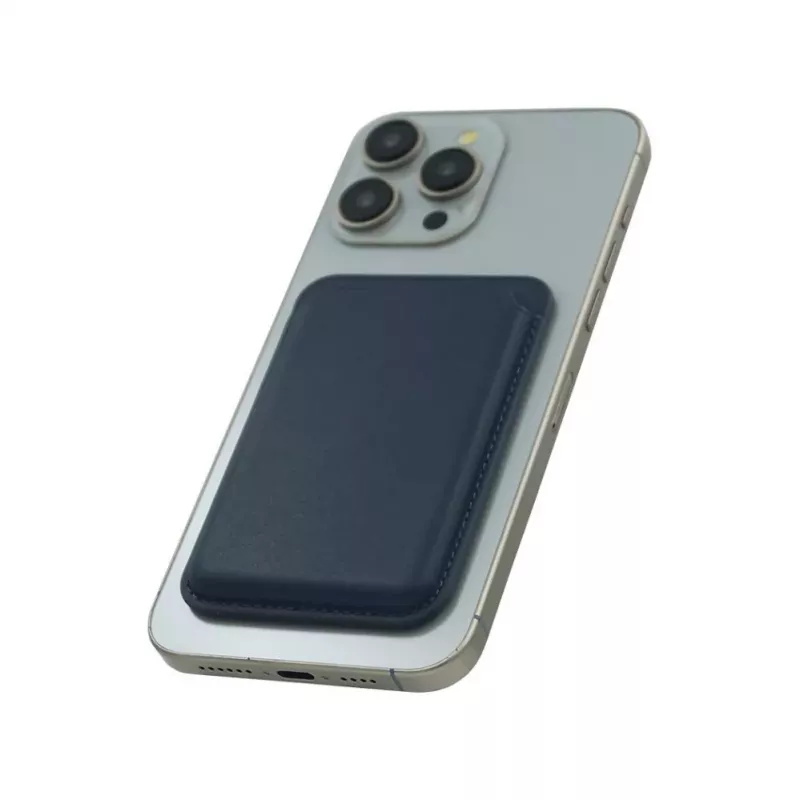 Evelatus Universele PU leren portemonnee met MagSafe donkerblauw