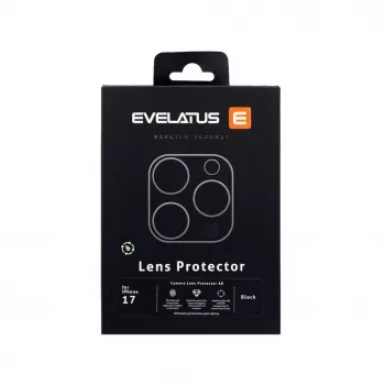 Evelatus Apple iPhone 17 Full Body camera lensbescherming Premium zwart