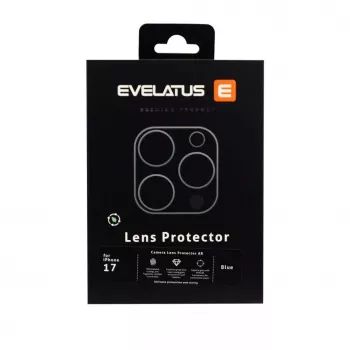 Evelatus Apple iPhone 17 Full Body camera lensbescherming Premium blauw