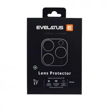 Evelatus Apple iPhone 17 Full Body camera lensbescherming Premium zilver