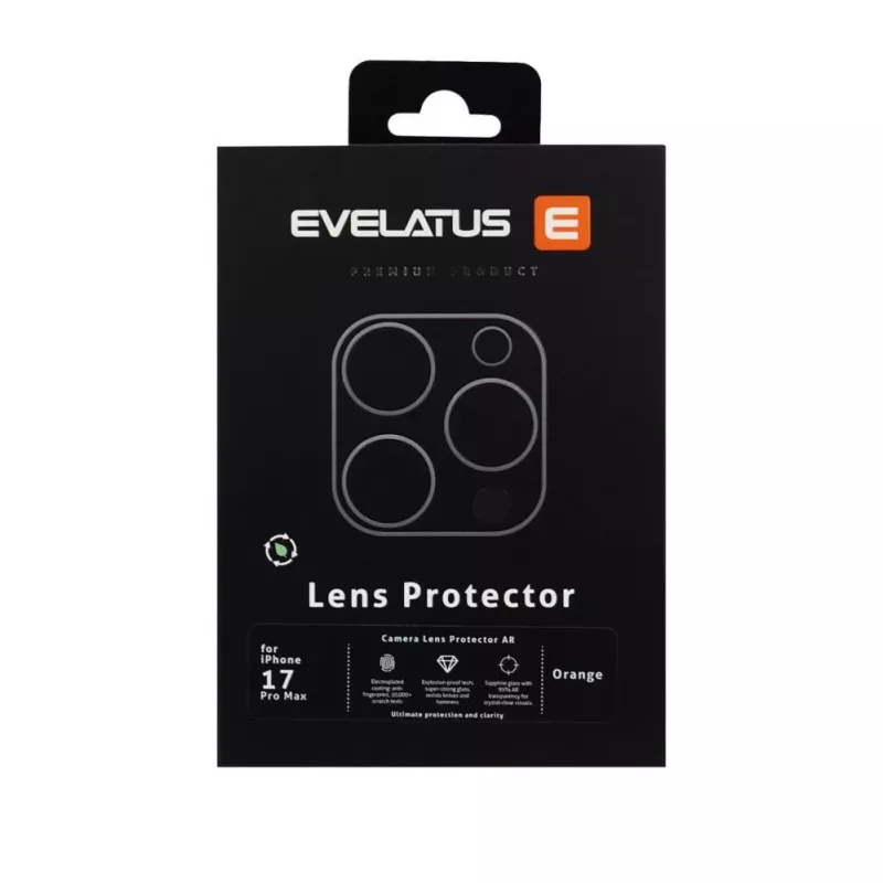Evelatus Apple iPhone 17 Pro Max Full Body camera lensbescherming Premium oranje