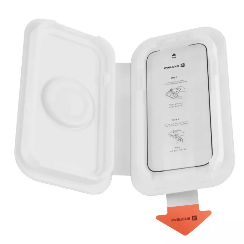 Evelatus Apple iPhone 16 Flip Glass Magic Easy Install Box - beeldschermbeschermer