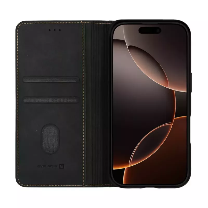 Evelatus Apple iPhone 17 Pro Max Book Case zwart