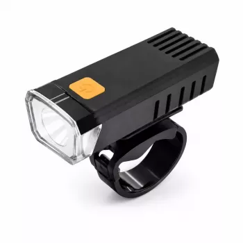 iLike USB-oplaadbare fietskoplamp, JH420 zeer heldere LED-fietskoplamp, IP65 waterdichte fietsverlichting voor MTB, racefiets en e-bike zwart