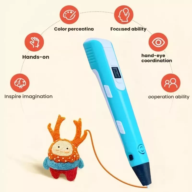 iLike 3D-printpen met LCD-display | ultieme multicolor 3D-printpen lila
