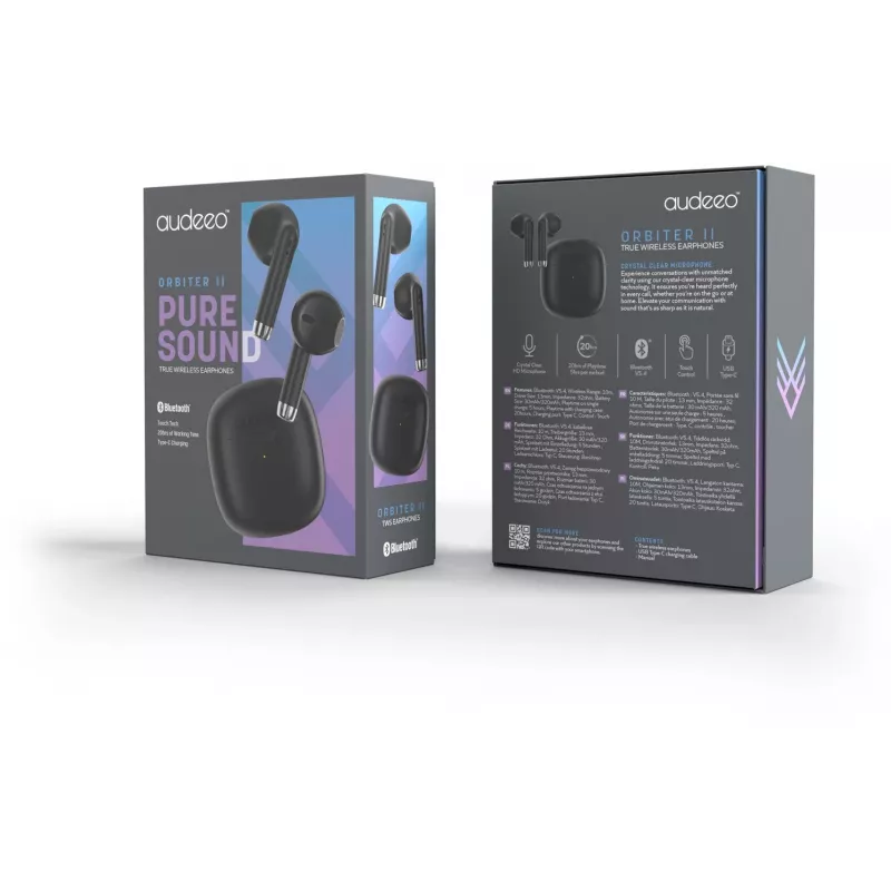 Audeeo True Wireless Earphones AOORBIT2-BK - Zwart