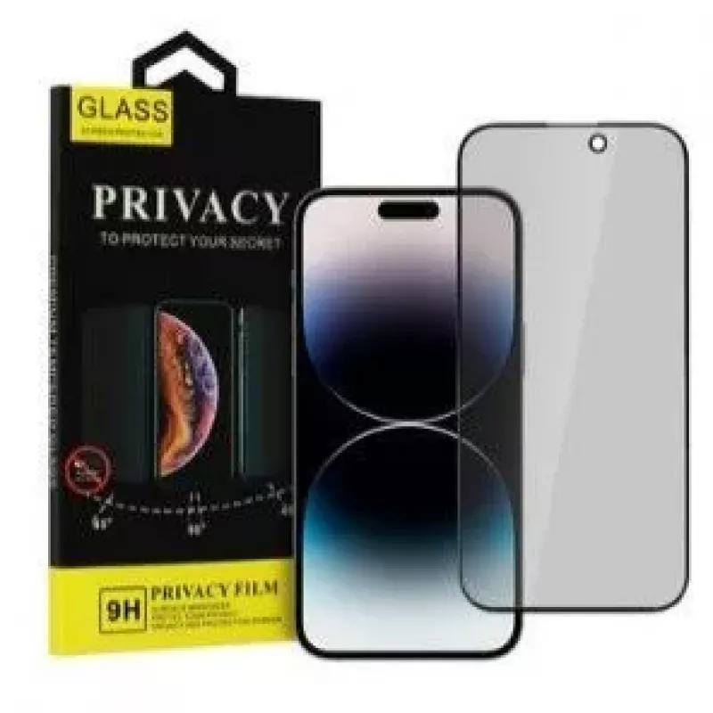 iLike Apple iPhone 15 Pro gehard privacyglas schermbeschermer zwart