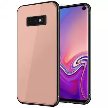 GreenGo Samsung Galaxy S10E GLASS Case roze