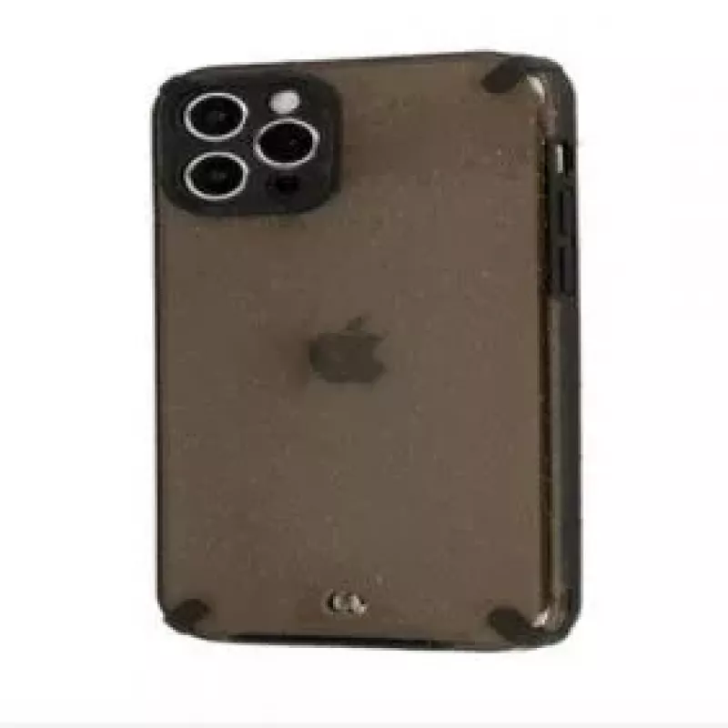 iLike Apple iPhone 12 Pro Max Armor Glitter Hoesje Zwart