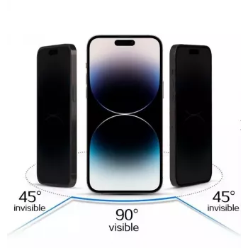 iLike Apple iPhone 17 Pro Max Gehard privacyglas, Zwart
