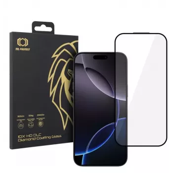 iLike Apple iPhone 16 Pro Max 10X HD DLC Diamond Coating Tempered Glass Screenprotector Zwart