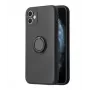 iLike Apple iPhone 14 silicone ring hoesje zwart