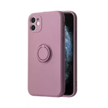 iLike Apple iPhone 14 Pro siliconen Ring hoesje lila