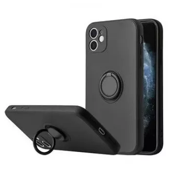 iLike Apple iPhone 14 Pro Max siliconen Ring hoesje zwart
