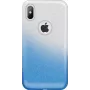 GreenGo Apple iPhone X/Xs Gradient Glitter 3in1 Case blauw