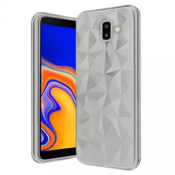 GreenGo Samsung Galaxy J6 Plus 2018 Geometric Case Grijs