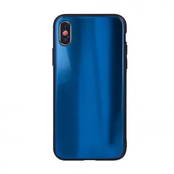 iLike Apple iPhone 7 Plus / iPhone 8 Plus Aurora Glass Case Donkerblauw