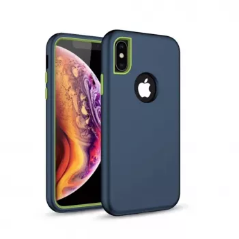 iLike Samsung Galaxy A70 Defender Solid 3-in-1 Case marineblauw