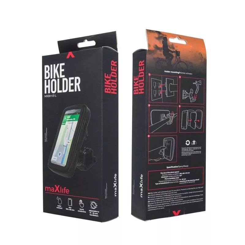 MAXLIFE fietshouder L zwart