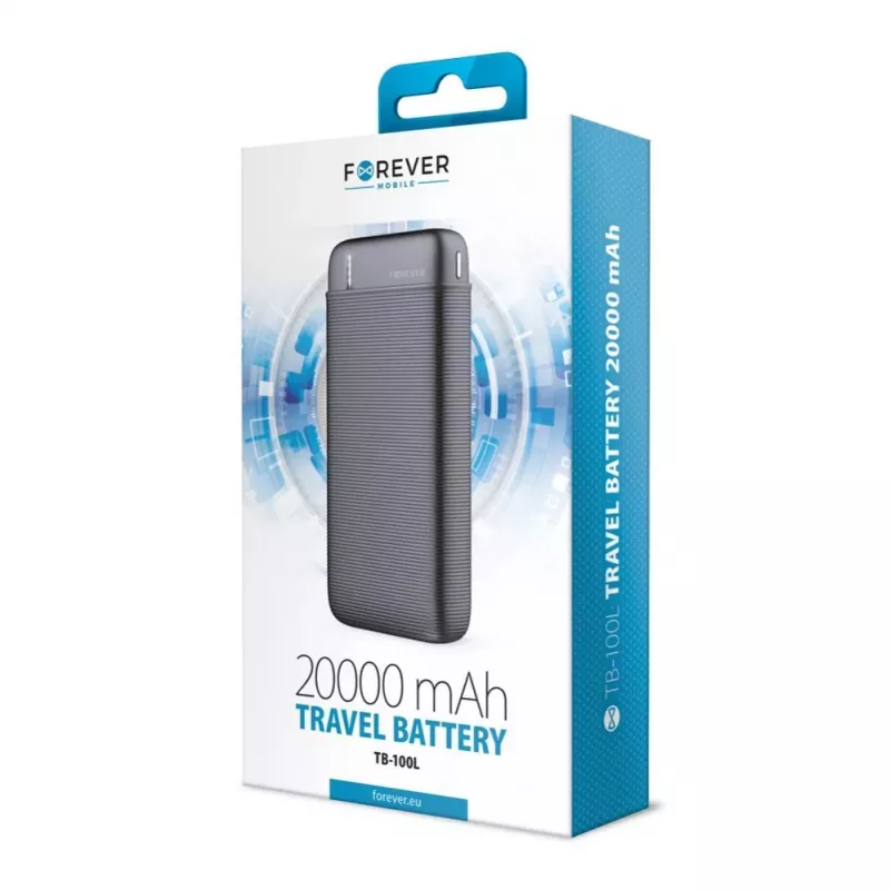 Forever Powerbank TB-100L 20000 mAh zwart