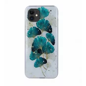 iLike Gold Glam Case voor iPhone 11 met bladerpatroon