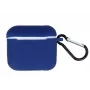 iLike Apple hoesje voor AirPods 3 met karabijnhaak blauw