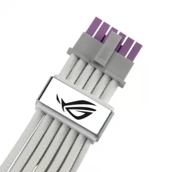 ASUS ROG EQUALIZER White Edition GPU-stroomkabel - 16-polig 12VHPWR naar 3x8-polig PCIe - 700mm wit