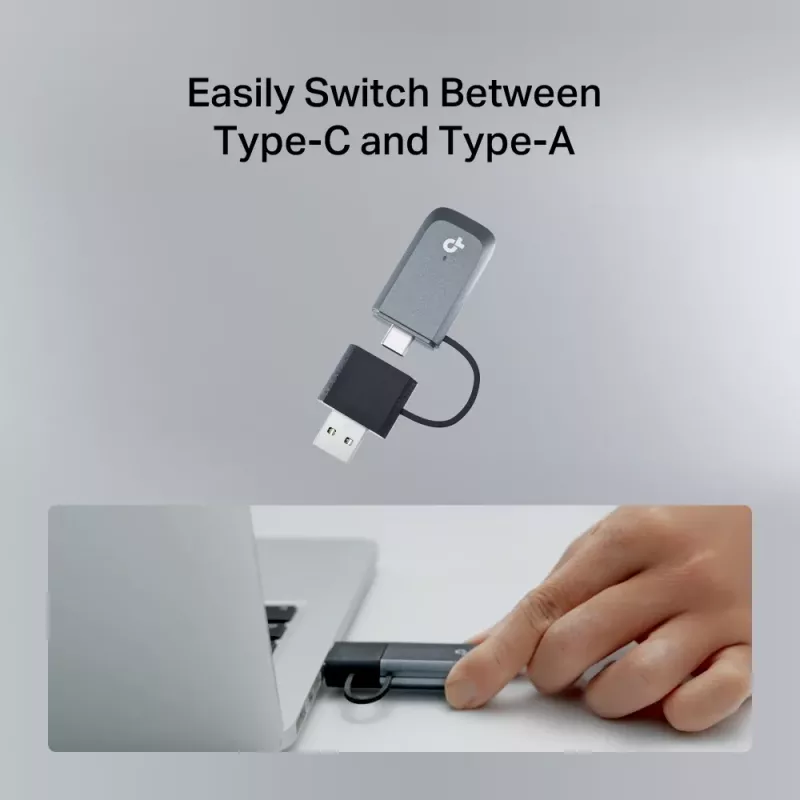 TP-Link Archer TBE230U BE3600 dual band Wi-Fi 7 mini draadloze USB-adapter