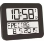 TFA TIMELINE MAX digitaal radiografisch wandklok 60.4512.01 zwart